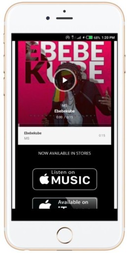 music promotion screen shot of ebebekube
